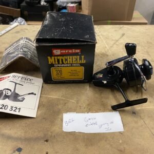 NOS Garcia Mitchell 320 Vintage Spinning Reel  Freshwater Fishing Box Guide Mint