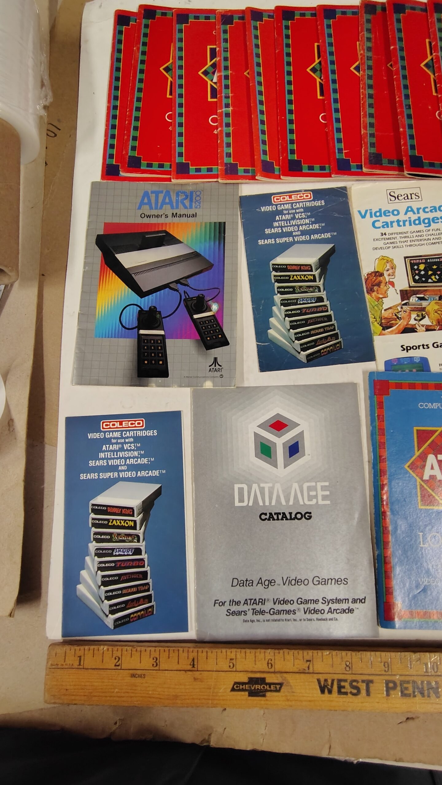 Vintage Atari 2600 Manuals Catalogs Comics Lot Activision Data Age 1980s