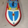 Vintage Ohio Art Co Tin Litho Wind-Up Cabin Cruiser Toy Boat