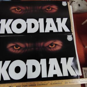 11d32b4e-20bb-458b-9110-3c5270482fba-scaled-1.jpg Vintage Kodiak Smokeless Tobacco Metal Tin Sign Bear Eyes Gas Station