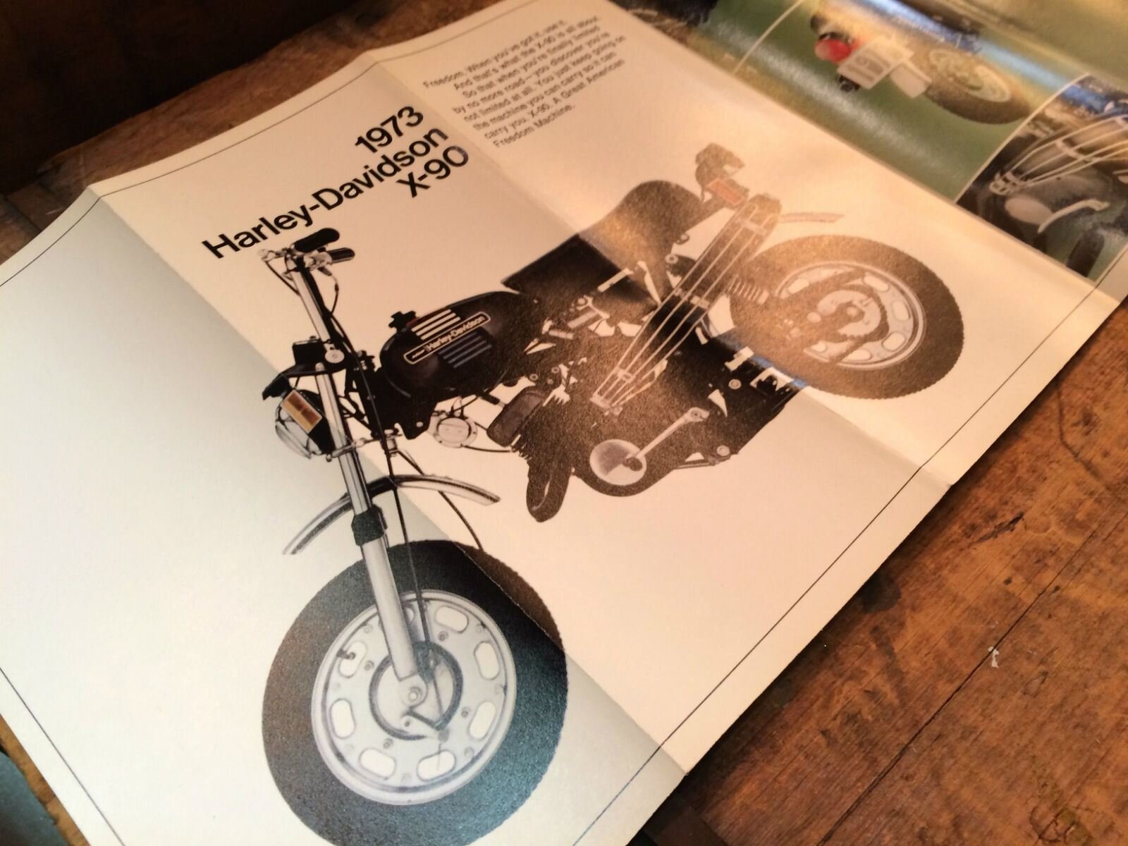 1973 HARLEY X-90LITERATURE NOS Vintage Brochure AMF
