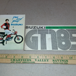 Vtg 1974 Suzuki GT185 Owners Manual and You and Your Suzuki Safety Booklet Lot!