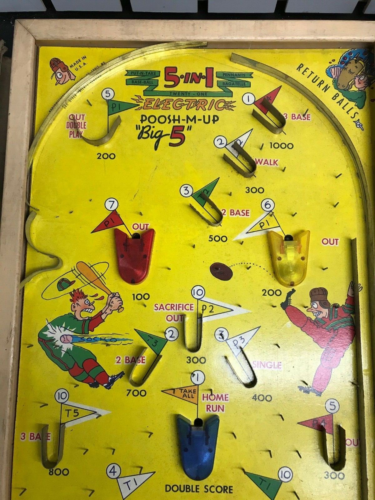 174180880315-2.jpg This Auction Is For A Vintage Poosh-m-up Pinball Style Game. 5 Games In One!