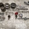 Vintage Hubcaps Trim Firebird Emblems Badges Hood ornaments Ford Chevy Thunderbi