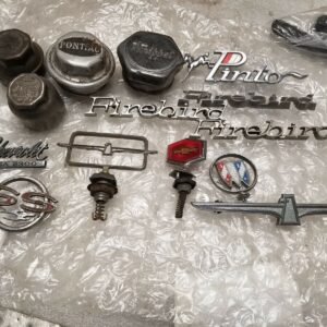 Vintage Hubcaps Trim Firebird Emblems Badges Hood ornaments Ford Chevy Thunderbi