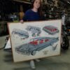 174214469841-1.jpg Vintage Mercury Comet 1961 Dealer Service Sign Poster Framed Shehab motors new k