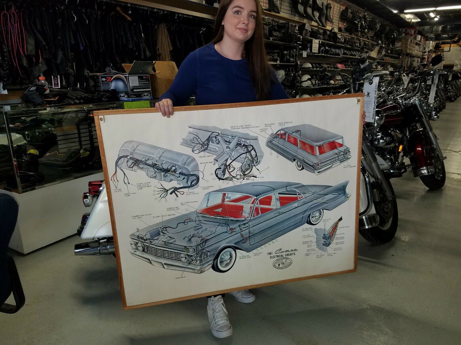 174214469841-1.jpg Vintage Mercury Comet 1961 Dealer Service Sign Poster Framed Shehab motors new k