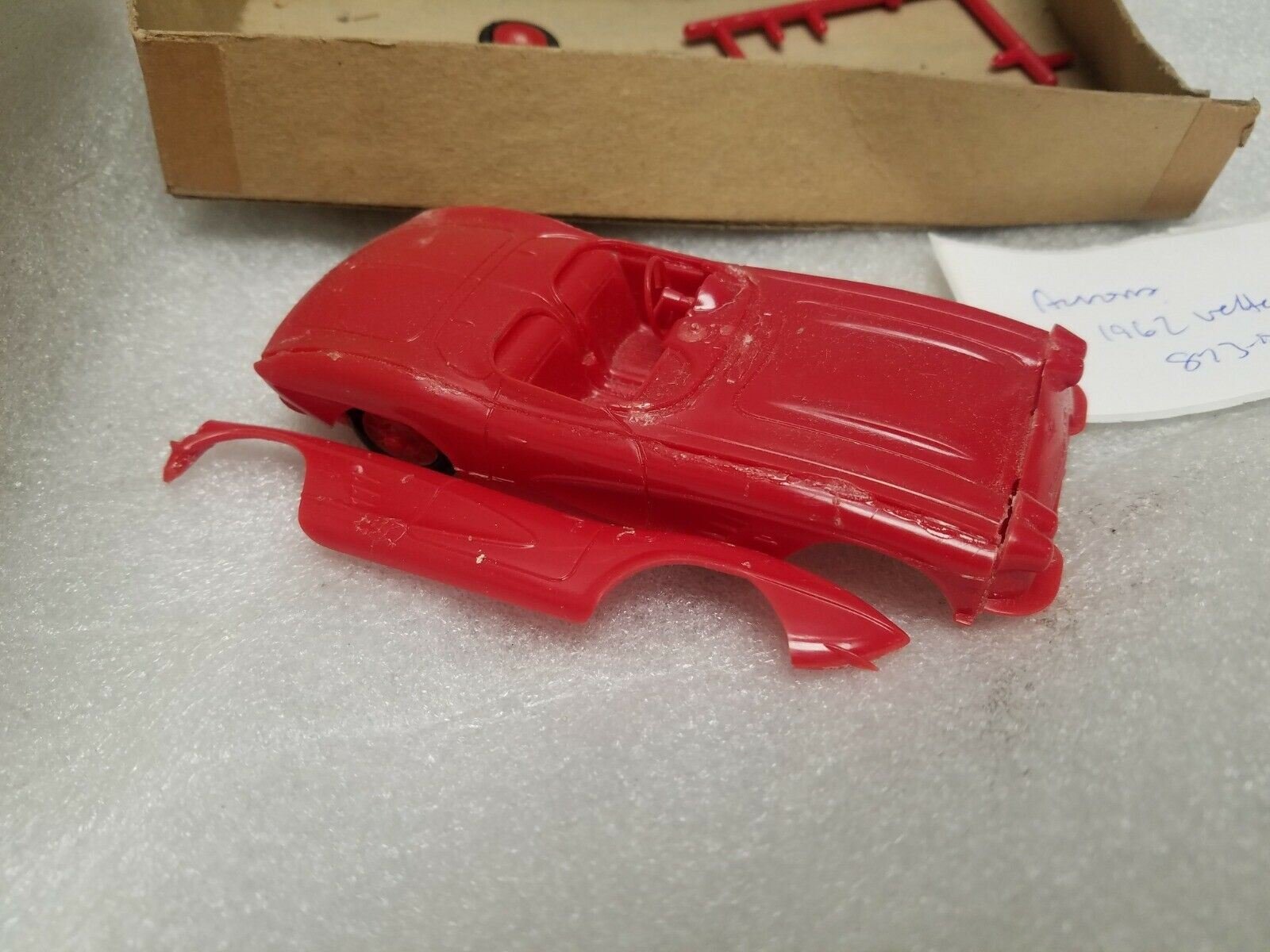 1962 Corvette Aurora Model Car Toy Vintage 1960's Parts Collectible Classic Auto