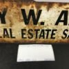 VINTAGE TWO SIDED LICENSED REAL ESTATE AGENT SIGN 28"X5" ADVERTISING ORIGINAL