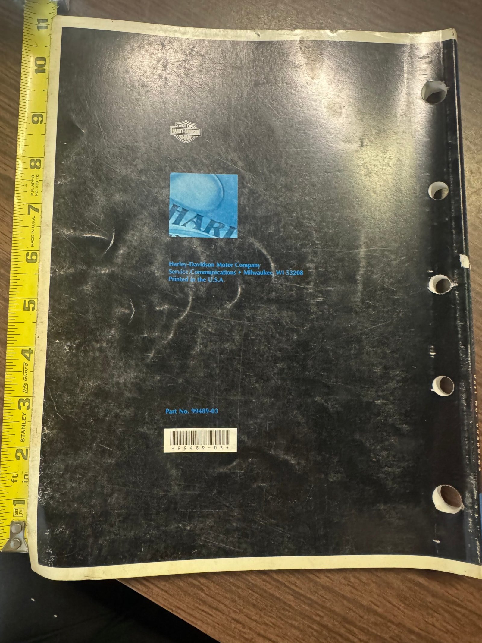 89^03 Harley Official Factory Painted Parts Catalog