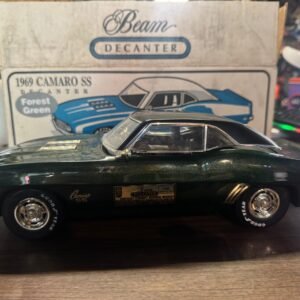 Jim Beam 1969 Chevrolet Camaro SS Porcelain Car Decanter in rare Forest Greeen