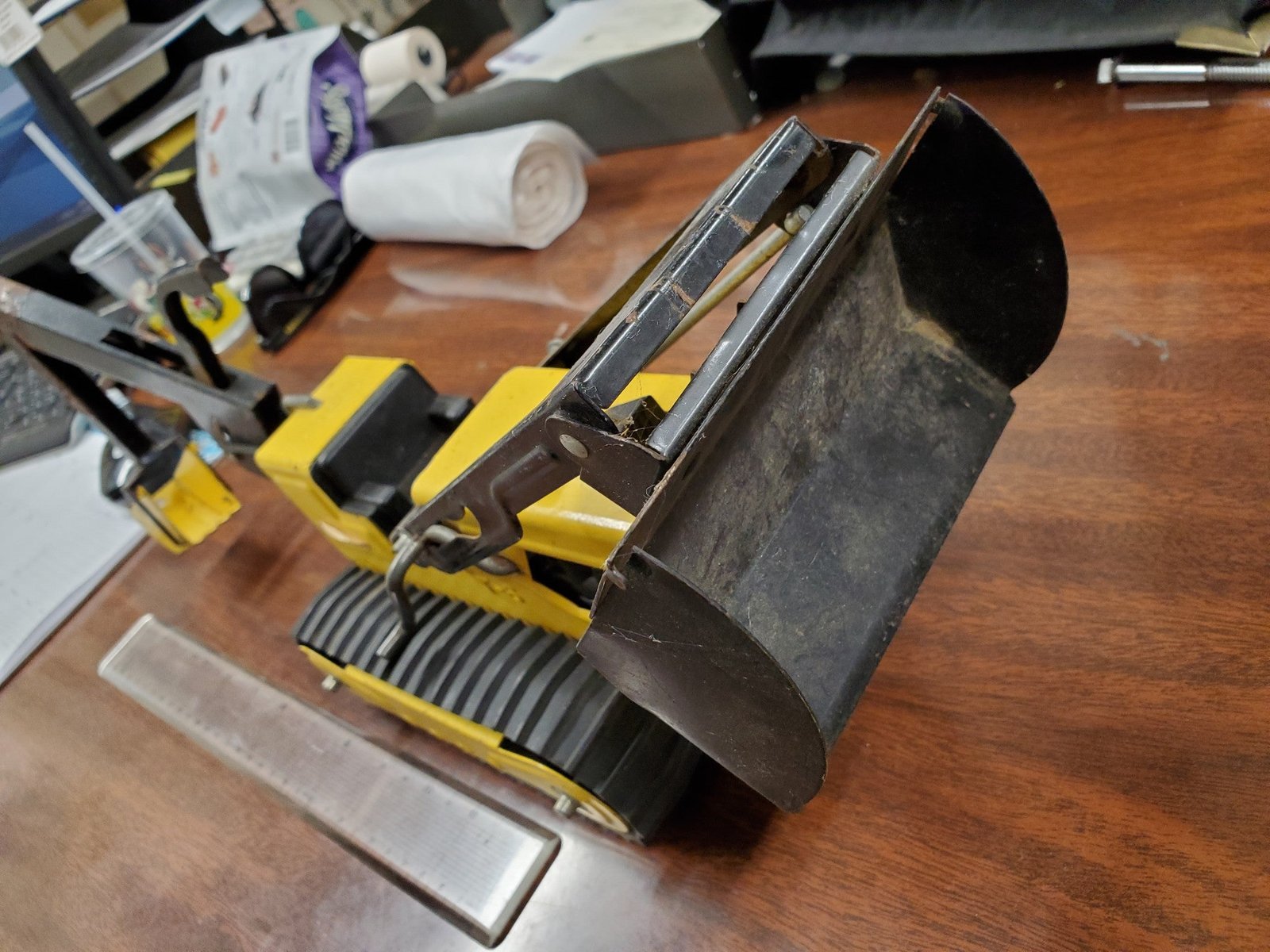 20200713153412a.jpg Tonka Vintage T6 Bulldozer Backhoe Front Loader Trencher Pressed Steel