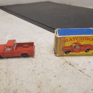 Vintage Matchbox series no. 71 Red Jeep Pick - Up Truck toy with original box