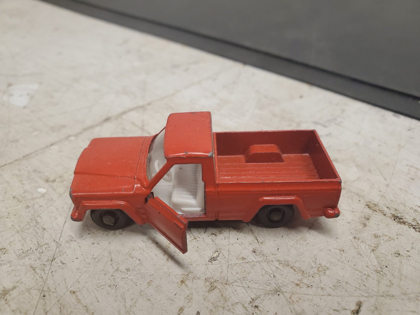 Vintage Matchbox series no. 71 Red Jeep Pick - Up Truck toy with original box