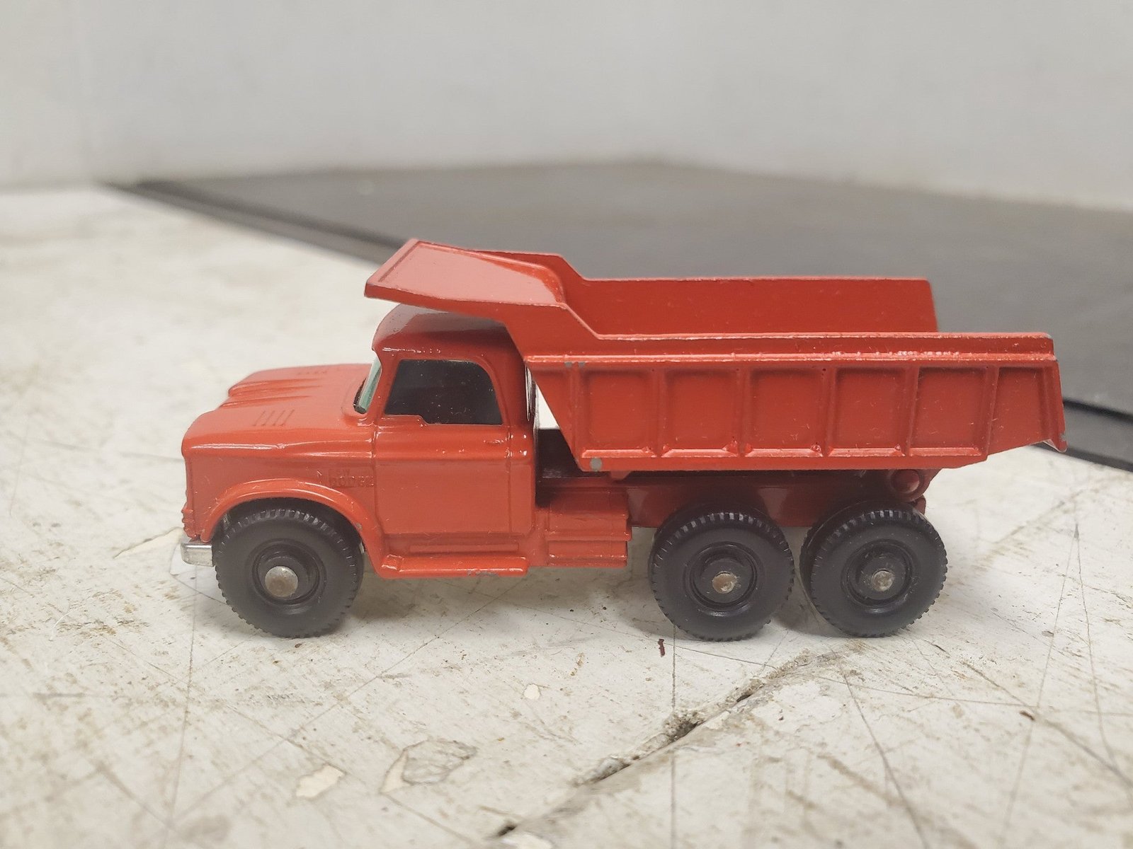 Vtg Matchbox series no. 48 Red Dodge Dumper Truck toy original box hobby 1960's