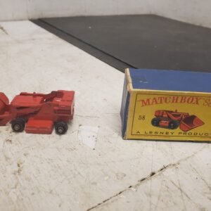 Vintage Matchbox series no. 58 Red Drott Excavator toy with original box hobby