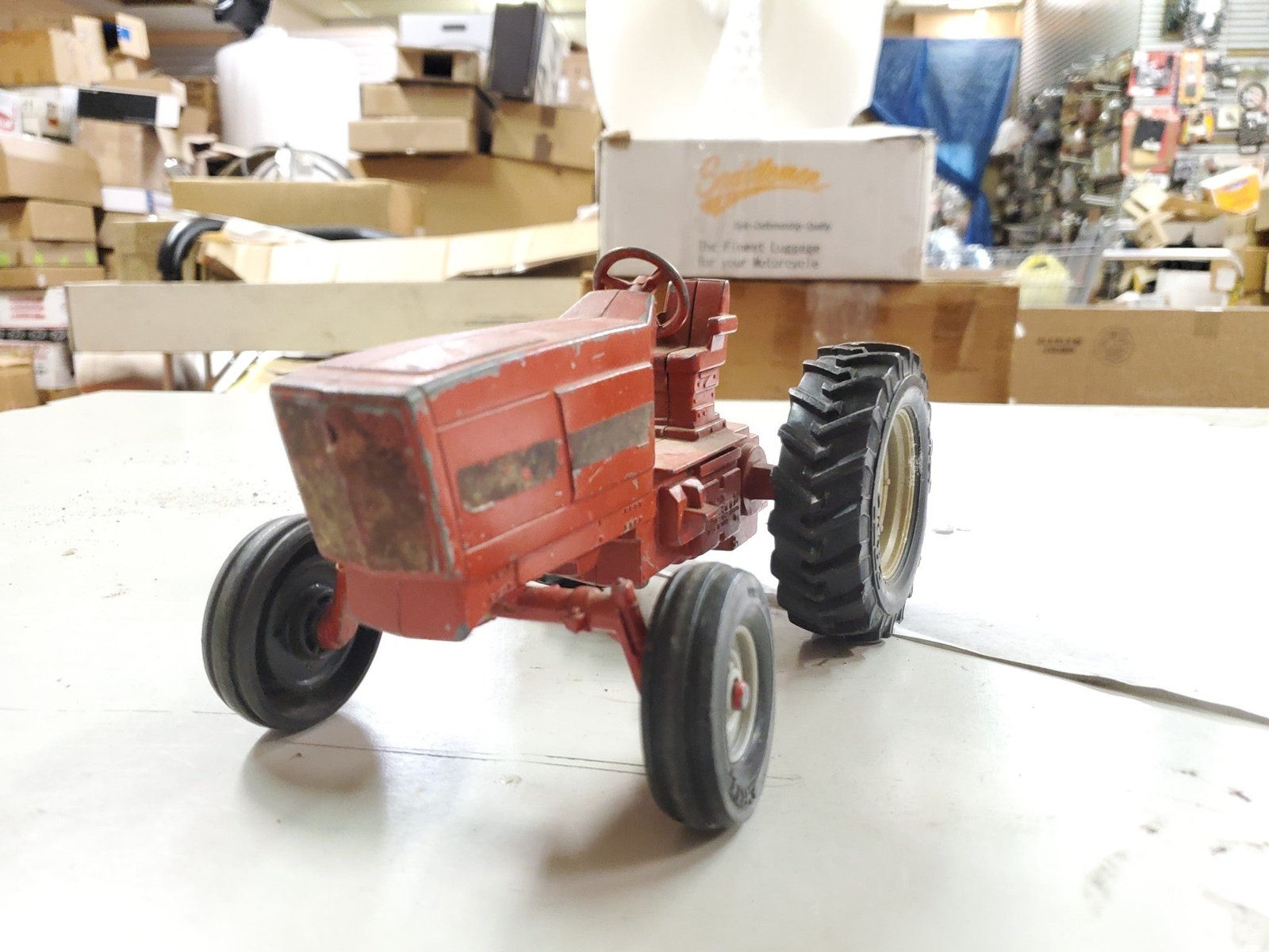 Vintage The Ertl red international tractor tin toy tractor collectable hobby