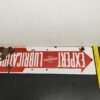 Vtg Porcelain Pennzoil Arrow Sign: “EXPERT LUBRICATION, SAFETY SYSTEM" Rare