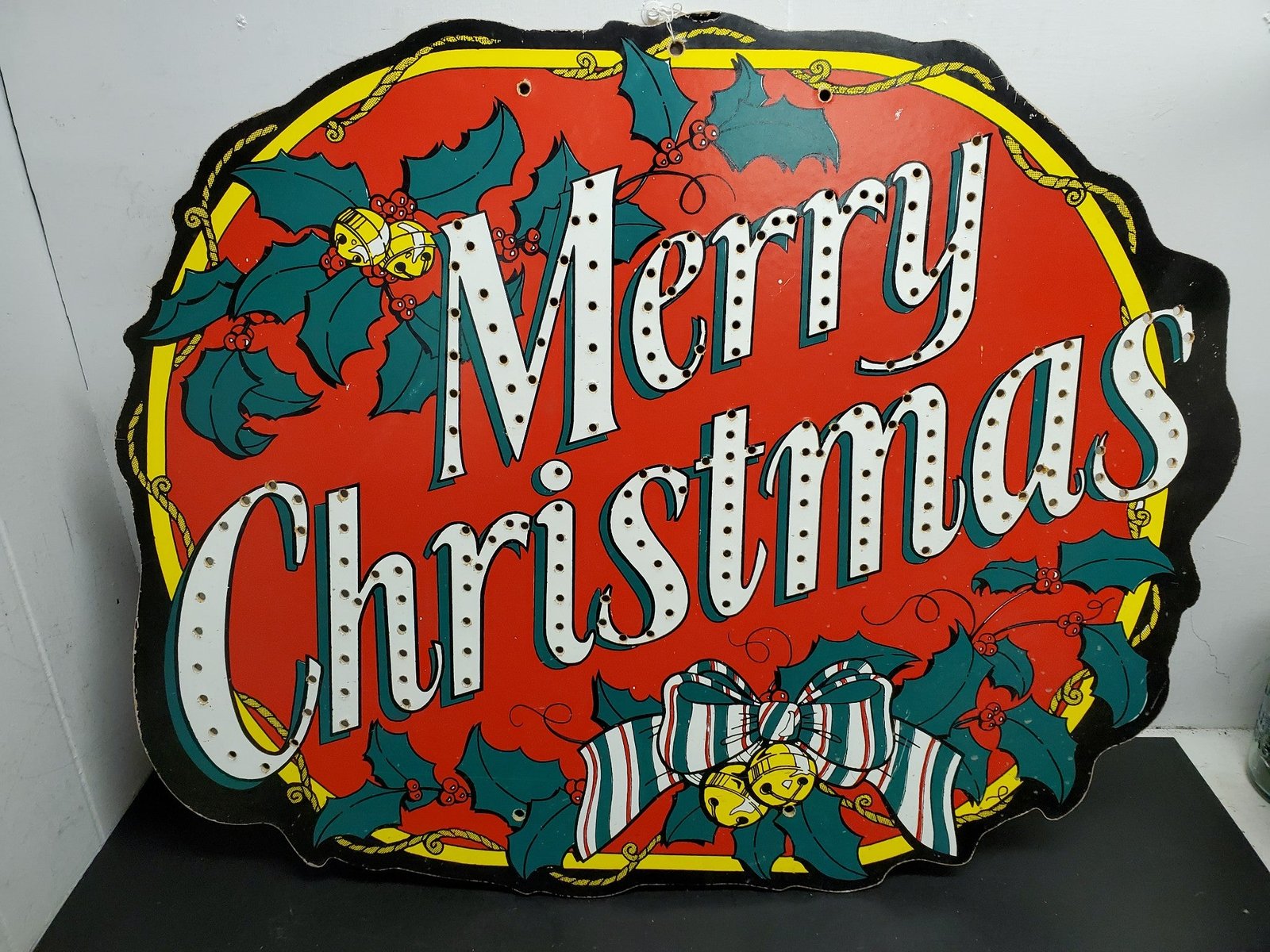20210717122023a.jpg VINTAGE MERRY CHRISTMAS HEAVY CARDBOARD POSTER FOR CHRISTMAS IN JULY!!!