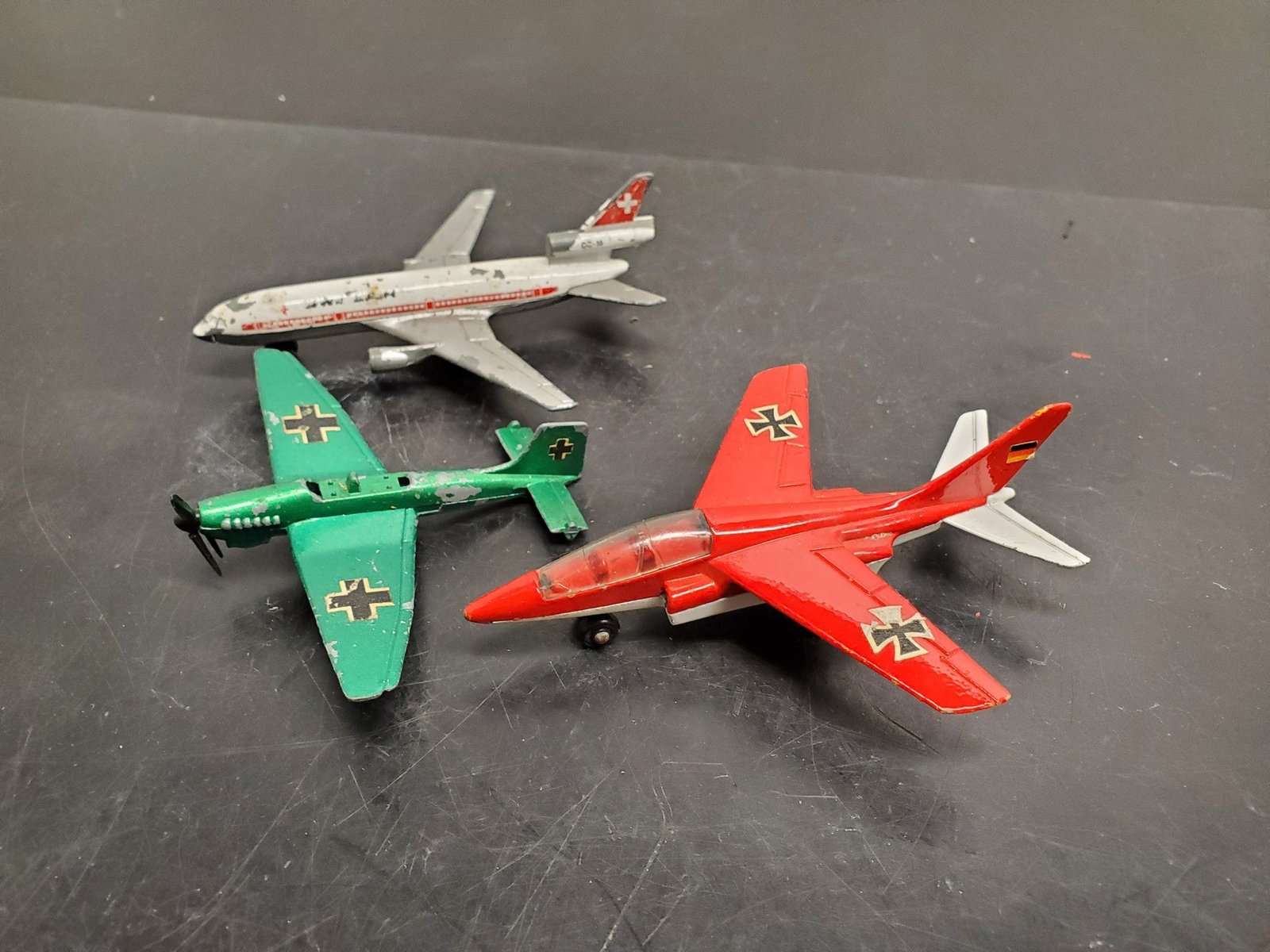 VTG MATCHBOX/LESNEY LOT OF 3 AIRPLANES  1973 APLPHA JET SB11, SB7 & SB13DC10