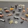 1960s 1970s TOY PLASTIC JUNGLE ANIMALS MADE IN HONG KONG 22 PIECES!!!