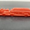 VINTAGE LOT OF 2 PLASTIC MODELS FEATURING YELLOW CADILLAC & RED FIRE TRUCK