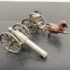 20210726104649a.jpg VTG TOY CAST METAL CANNON & HORSE DRAWN CARRIAGE-MADE IN FRANCE-ORIGINAL PATINA