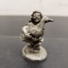 VINTAGE DRURY STUDIOS PEWTER FIGURINE OF GIRL HOLDING DUCK-DRURY 79 INSCRIBED