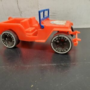 20210806142240a.jpg Vintage Amloid Toy Plastic Jeep Model Truck Red 7.5 inches