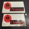 Vtg Pair Of Metal Denman Tires Gas Station Signs Display Advertising Unique