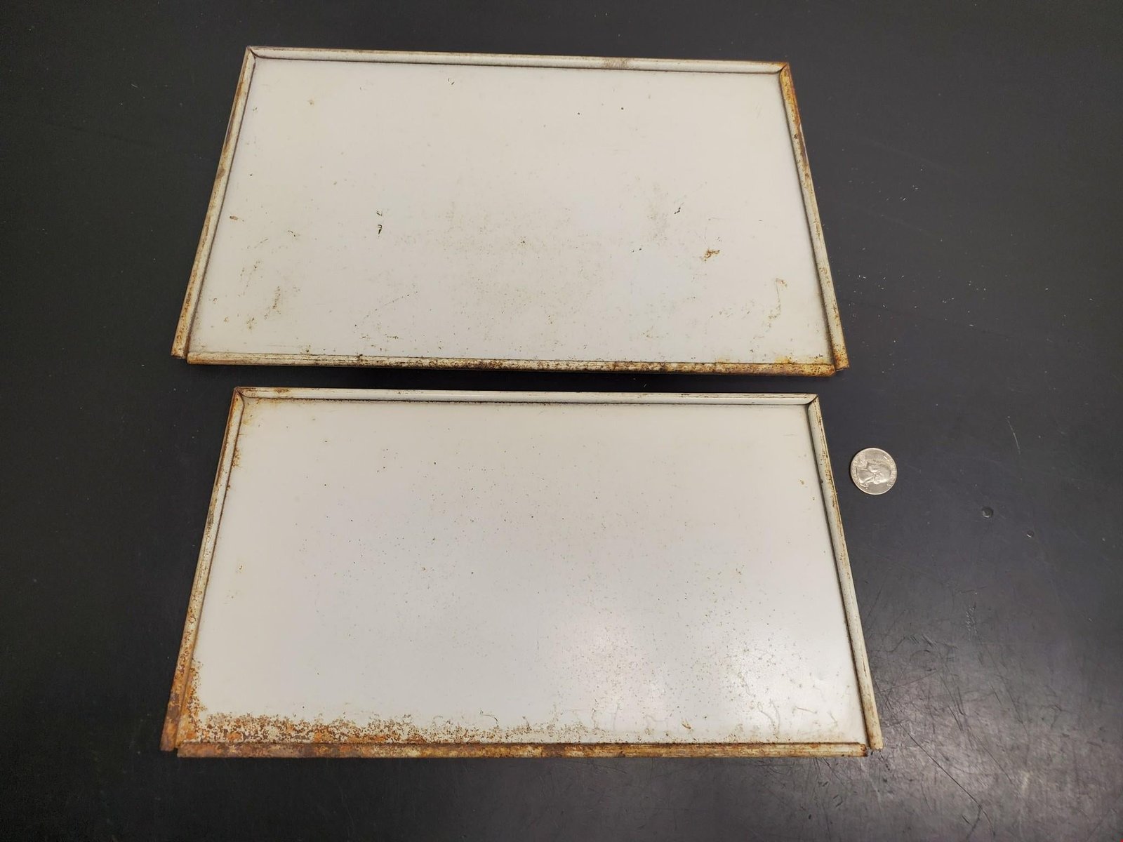 Vtg Pair Of Metal Denman Tires Gas Station Signs Display Advertising Unique