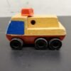 Vintage Mattel Inc. 1971 Wooden Block Toy 6 Wheeled Truck Made in Korea Unique