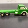 Vintage 1970 Tootsie Toy Green Flat Bed Tow Truck White Interior Chicago USA