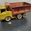Vtg Structo Pressed Steel Toy "Structo Deluxe Dumper” Circa 1950's Red/Yellow