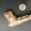 Vtg TH Stough Glass JR 22 Play Pistol Gun Musical Toy Candy Jar Jeanette Pa