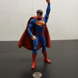 Vtg Superman Action Figure W/Rubber Cape Original 8" Adjustable Arms/Head/Legs