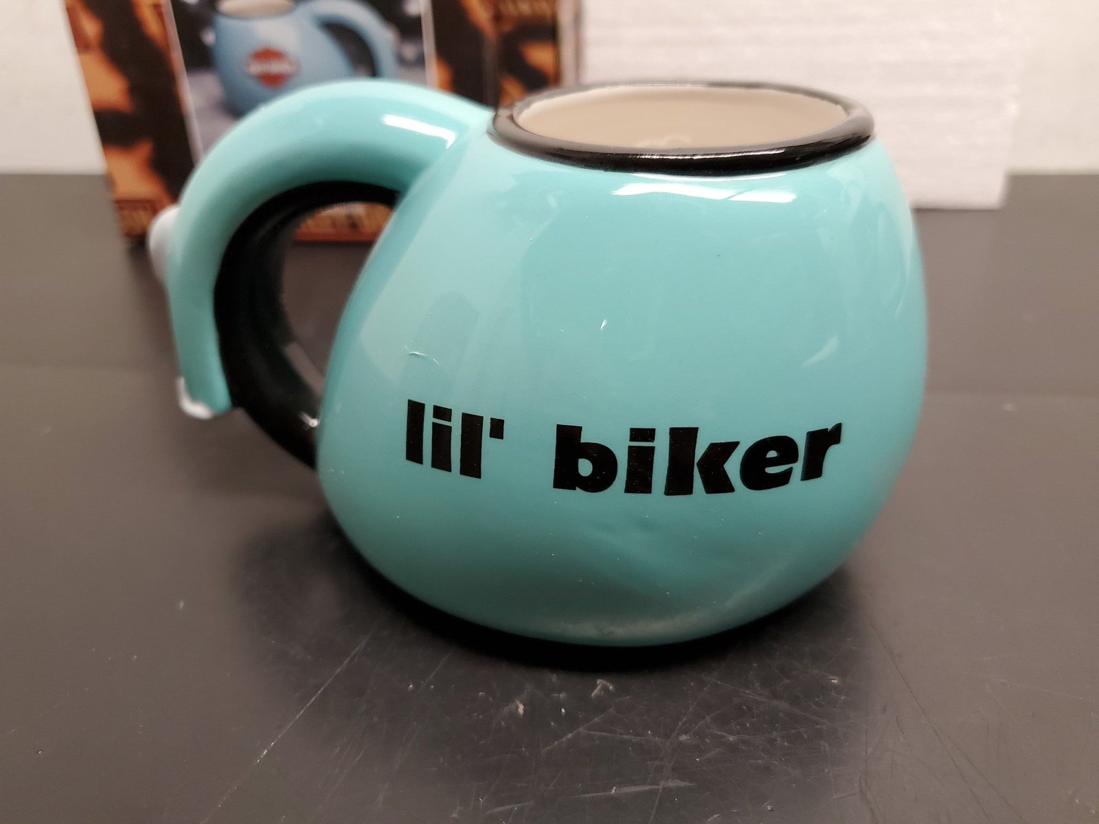 1998 HarleyDavidson Motor Cycles Blue Kids Lil' Biker Drinking Cup/Mug New inBox
