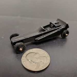 Vtg TootsieToy Die Cast Black Wedge Dragster No. 2 USA Collectible Hot Rod Fast