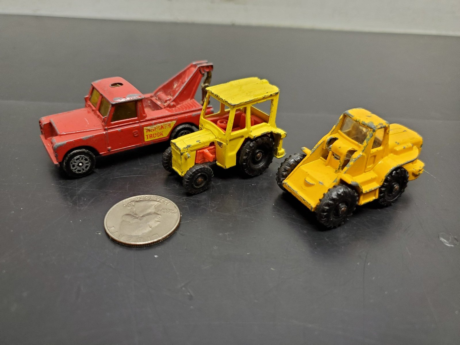 Vtg Corgi Juniors Land Rover Tractor & Super Loadmaster Diecast WhizzWheels Nice