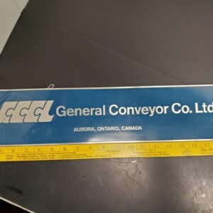 Vtg General Conveyor Co. Ltd. Aurora, Ontario, Canada Dark Blue/Silver Sign