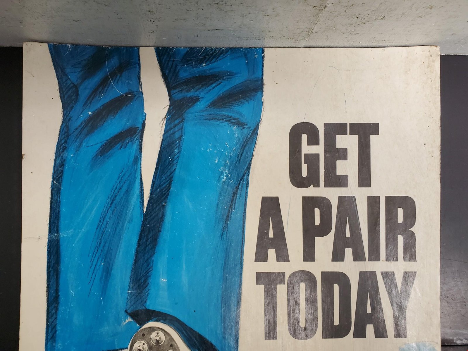 Vtg GoodYear Neolite Flex Golf Shoes Advertising Poster Sign Clothing Get a pair