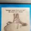 Vtg GoodYear Advertising Cardboard Poster/Sign Longer Wear Most Shoes Clothing