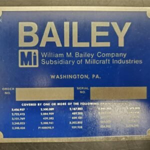 Vtg Metalware William M. Bailey Company Washington PA Hanging Wall Plaque Sign