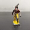 Vtg Unmarked Metal Toy Figurine Warrior W/Chest Plate Holding Sword Collectible