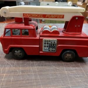 Vtg Bandai Snorkel Pumper Firetruck 1980s Siren Ladder Rescue Battery Operated