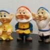 Vtg Walt Disney Seven 7 Dwarfs Rubber Figures Set Lot Toy Squeaky Plastic HK