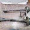 Vtg Double Trumpet Car Truck Automotive Air Horns Sheet Metal Antique Untested