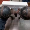 Vtg Double Trumpet Car Truck Automotive Air Horns Sheet Metal Antique Untested