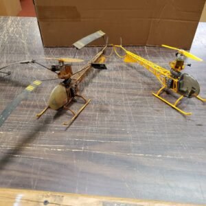 Vtg Pair 1974 Cox Sky Copter .020 Gas Engine Powered Free Flight Helicopters