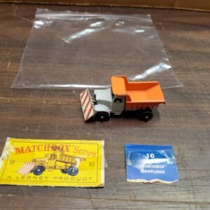 Vintage Mint Lesney Matchbox Toy Car Box #16 Scammell Mountaineer Snow Plough